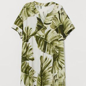 H&M Palm Leaf V-Neck Dress - XS